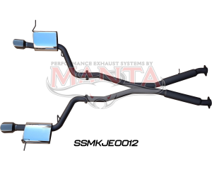 Jeep Grand Cherokee WK2 5.7L V8 Twin 3in cat back exhaust system, with black tips