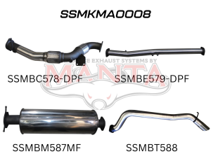 Mazda BT50 DPF 3.2L WITH Cat, Muffler