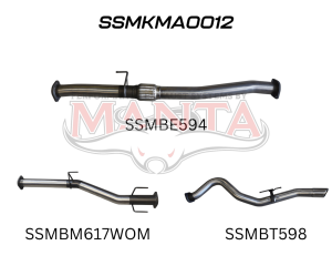 Mazda BT50 2020 ON 3.0L DPF BACK