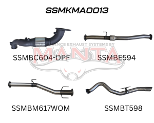 Mazda BT50 2020 ON 3.0L TURBO BACK WITH CAT & MUFFLER