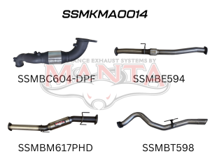 Mazda BT50 2020 ON 3.0L TURBO BACK WITH CAT & HOTDOG