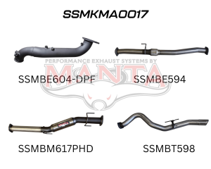 Mazda BT50 2020 ON 3.0L TURBO BACK WITHOUT CAT & WITH HOTDOG