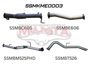 Mercedes X-Class 2.3L 3in Turbo Back Exhaust System With Cat & Hotdog