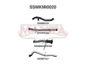 Mitsubishi TRITON MQ 3in TURBO BACK WO/Cat, WOM
