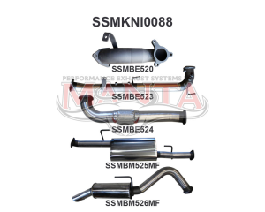 Nissan Navara D40 2.5L Auto 05 - 07 Cat & DPF Replacement With Rear Muffler