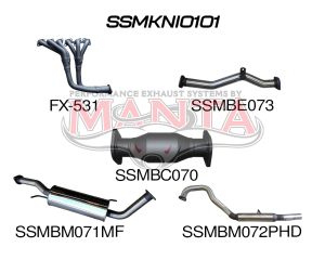 Nissan Patrol GU 4.8L 2.5in Full System with Centre Muffler & Rear Hotdog (4x O2 Sensors)