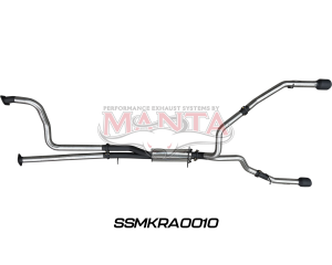 RAM TRX 6.2L V8 3in Twin Cat Back Exhaust with 5in Black Tips