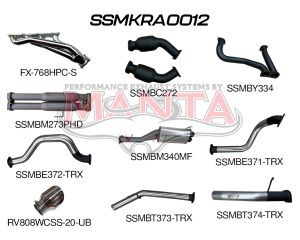 RAM TRX 6.2L V8 3in Twin Full Exhaust with Ceramic Coated Extractors, Cats & 5in Black Tips