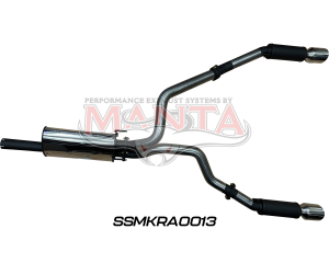 RAM DS 1500 5.7L V8 3in Twin Cat Back Exhaust, Rear Mufflers With 5in Chrome Tips