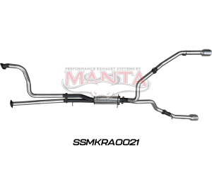 RAM TRX 6.2L V8 3in Twin Cat Back Exhaust with 5in Chrome Tips