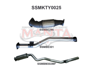 Toyota Landcruiser VDJ76 V8 Wagon 3in Without Cat, Rear Muffler
