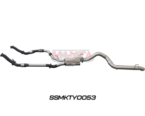 Toyota Landcruiser VDJ200 3in Dual With Cat & Muffler, 4in Exit