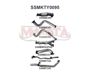 Toyota Landcruiser VDJ79 Single Cab Twin 3in Exhaust Kit With Hotdog And No Cat