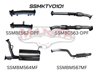 Toyota Landcruiser VDJ200 DPF 2.5in With Cat Muffler C&R, Dump Tip