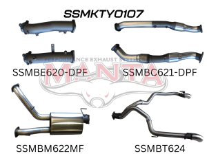 Toyota Landcruiser VDJ200 DPF 3in Dual With Cat & Muffler, Exit L & R