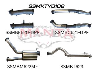 Toyota Landcruiser VDJ200 DPF 3in Dual With Cat & Muffler 4in Tailpipe