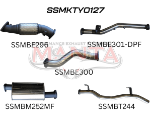 Toyota Landcruiser VDJ79 V8 Ute 3in NO Cat, With Muffler DPF