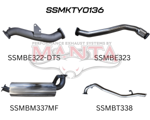 Toyota Landcruiser HZJ80 3IN TURBO BACK WITH MUFFLER TO SUIT DTS TURBO KIT