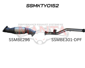 VDJ79 V8 Ute 3in DPF Delete Without Cat (to suit Manta 3in or factory exhaust system)