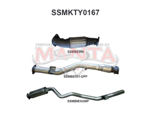 Toyota Landcruiser VDJ76 V8 Wagon 3in Without Cat Rear Muffler DPF