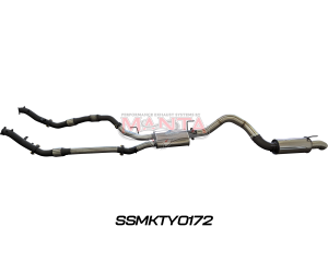 Toyota Landcruiser VDJ200 DPF 3in DUAL With Cat & Muffler 4in Tailpipe W/ Rear MUF
