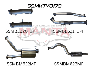 Toyota Landcruiser VDJ200 DPF 3in DUAL NO CAT, Muffler, 4in Tailpipe W/ Rear MUF