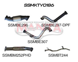 Toyota Landcruiser VDJ78 V8 Troopy 3in Turbo Back With Cat & Hotdog, DPF model