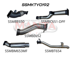 Toyota Landcruiser VDJ79 V8 4.5L TD, (DPF) Ute 2016 To Current, 4in Single With Cat & Muffler
