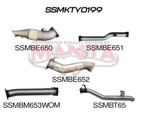 Toyota Landcruiser VDJ79 V8 4.5L TD, Dual Cab Ute 2012-2016, (Without DPF) 4in Single Turbo Back Wit
