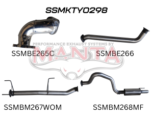 HDJ100 4.2L TD WAGON 3in WITHOUT CENTRE MUFFLER & WITH REAR MUFFLER