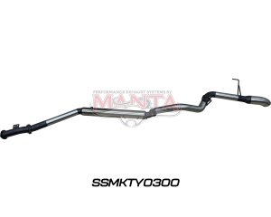 TOYOTA LANDCRUISER 300 SERIES V6 3IN DPF BACK WITHOUT MUFFLERS, CHROME 4IN TIP