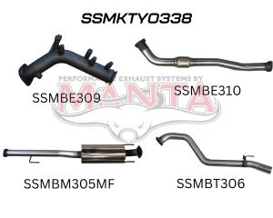 HILUX GUN125R 2.4L Turbo Back 3in Muffler NO Cat