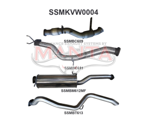Volkswagen Amarok 2.0L 3in Later Model Tailpipe Exit