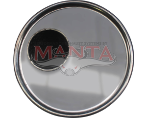 2 1/2in, 7in Round Offset/Offset, 20in (500mm) Long, Megaflow Muffler - Medium - Stainless Steel