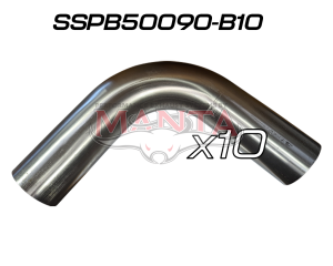 (Pack 10) 5in (127mm) 90deg Short Leg Precision 304g Stainless Mandrel Bend